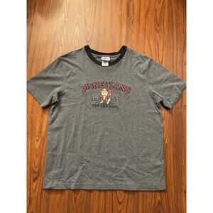 Vintage Disneyland Resort Mens Large Embroidered Grumpy Gray T-Shirt
